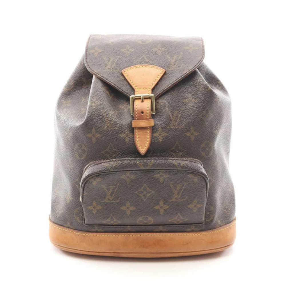 Louis Vuitton Montsouris Backpack Rucksack Canvas Leather Monogram Brown